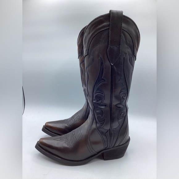 Sterling River Shoes - Women’s Sterling River Brown Western Leather Boots SR25013 Size 6 VGC!!